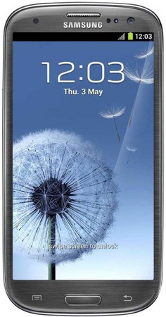 Смартфон Samsung Galaxy S3 GT-I9300 16Gb Titanium grey - Мурманск